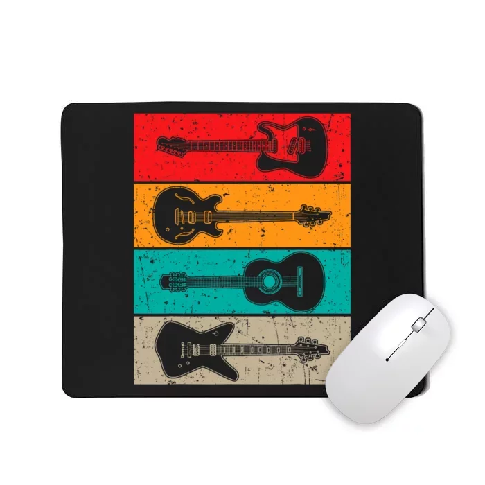 Vintage Guitar Art Guitarist Guitar Player Mousepad