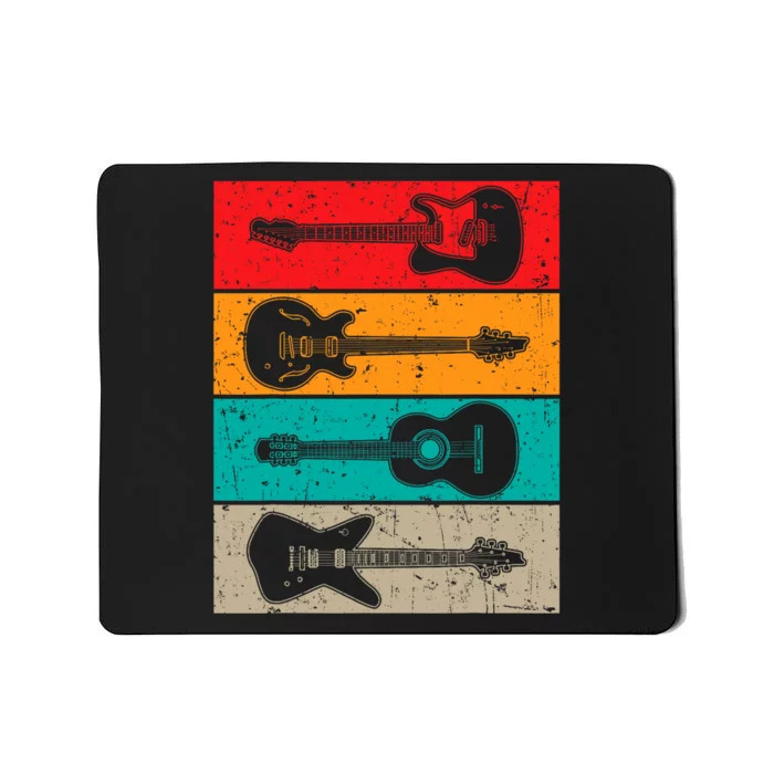 Vintage Guitar Art Guitarist Guitar Player Mousepad