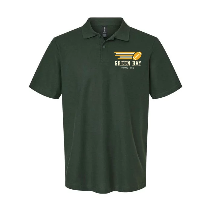 Vintage Green Bay Softstyle Adult Sport Polo