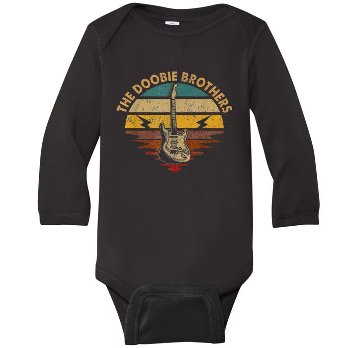 Vintage Guitar Beautiful Name Doobie Brothers Personalized Baby Long Sleeve Bodysuit