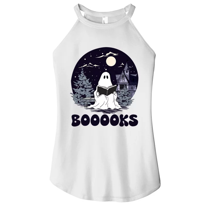 Vintage Ghost Book Reading Gothic Halloween Teacher Women’s Perfect Tri Rocker Tank