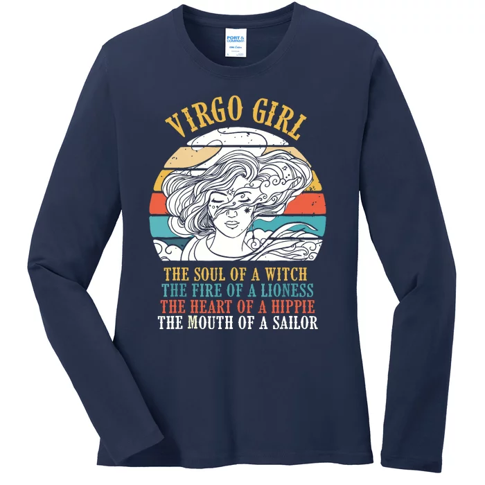 Virgo Girl Birthday Zodiac Sign Astrology Horoscope Ladies Long Sleeve Shirt