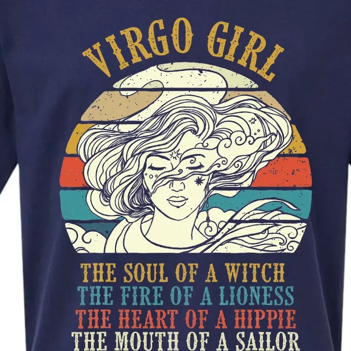 Virgo Girl Birthday Zodiac Sign Astrology Horoscope Sueded Cloud Jersey T-Shirt