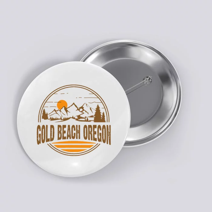 Vintage Gold Beach Oregon Mountain Hiking Souvenir Button