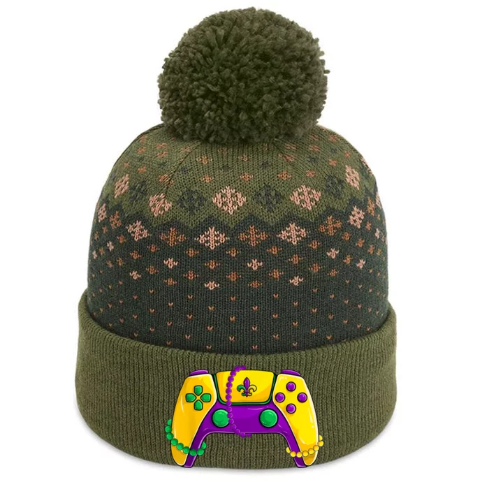 Video Game Beads Kids Mardi Gras Shirts, Gamer Boys Men The Baniff Cuffed Pom Beanie