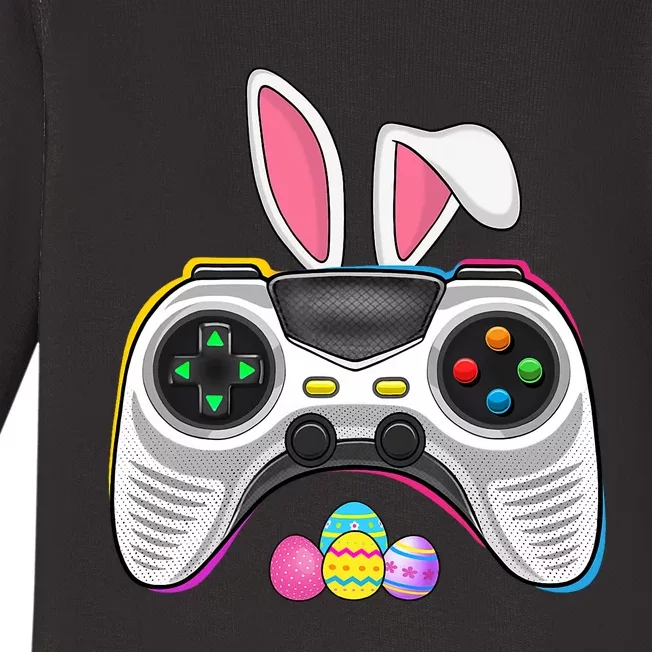 Video Game Bunny Eggs Costume Easter Day Gaming Baby Long Sleeve Bodysuit