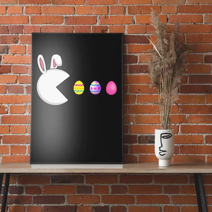 Video Game Bunny Eggs Easter Gamer Poster