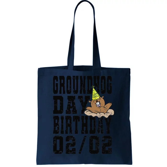 Vintage Groundhog Birthday Groundhog Day Birthday 0202 Tote Bag