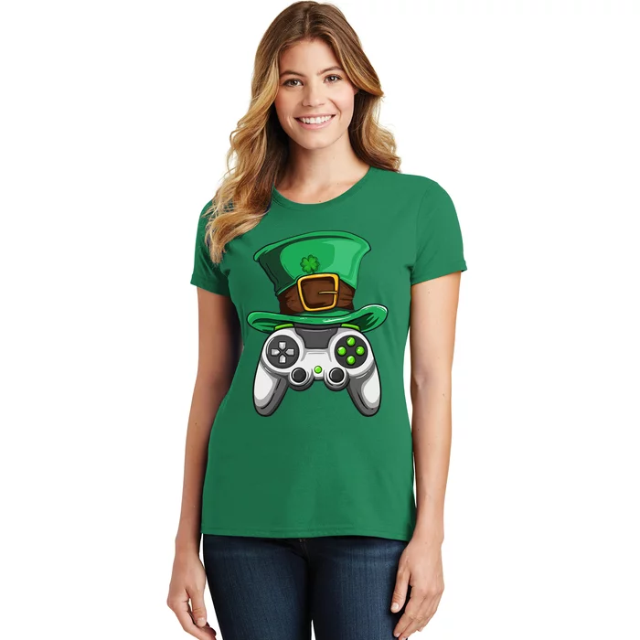 Video Gamer Controller Leprechaun Hat St. Patricks Day Boys Women's T-Shirt