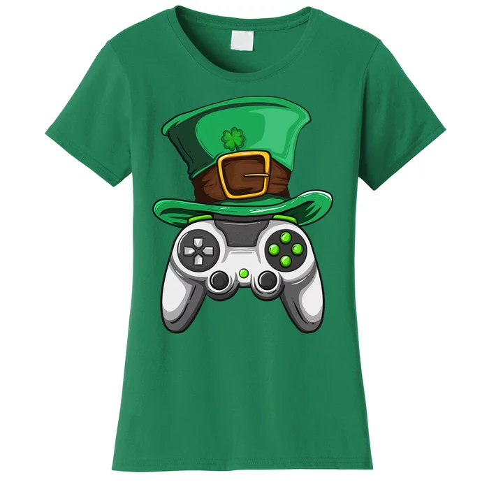 Video Gamer Controller Leprechaun Hat St. Patricks Day Boys Women's T-Shirt