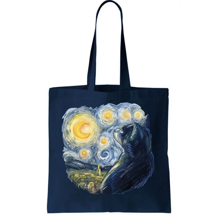 Van Gogh Cat Tote Bag