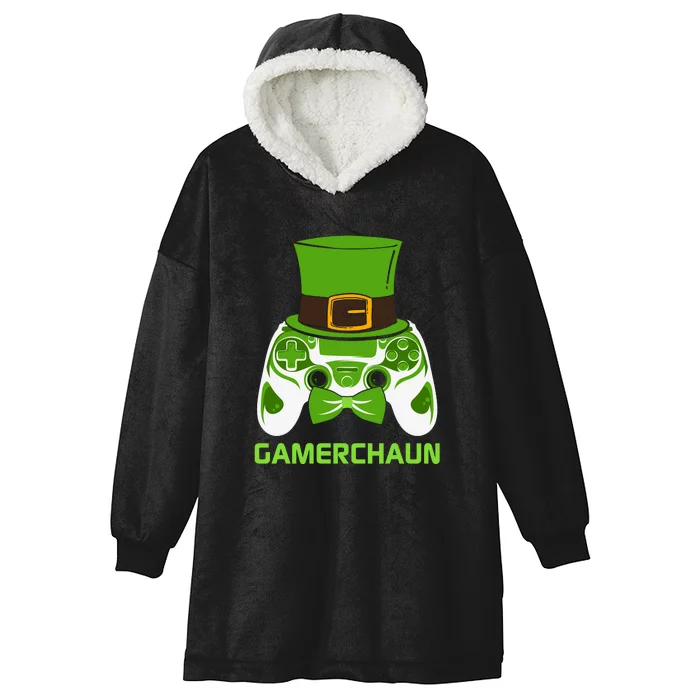 Video Game Controller Irish Gamer Boys St Patricks Day Men Hooded Wearable Blanket