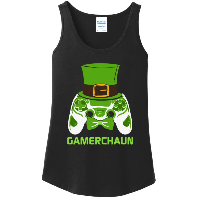 Video Game Controller Irish Gamer Boys St Patricks Day Men Ladies Essential Tank