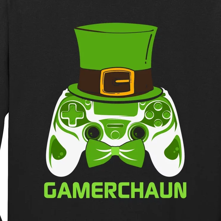 Video Game Controller Irish Gamer Boys St Patricks Day Men Tall Long Sleeve T-Shirt