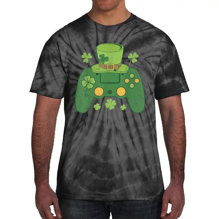 Video Game Controller Irish Gamer Happy St Patricks Day Tie-Dye T-Shirt