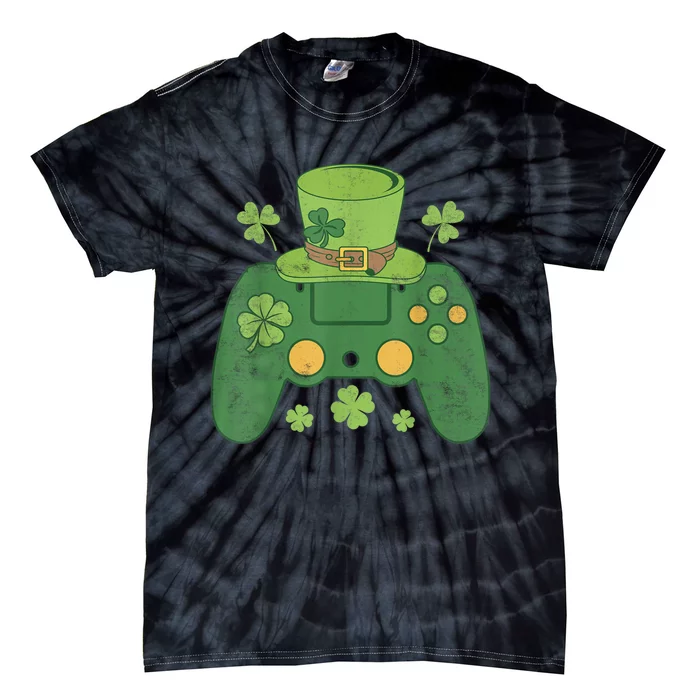 Video Game Controller Irish Gamer Happy St Patricks Day Tie-Dye T-Shirt