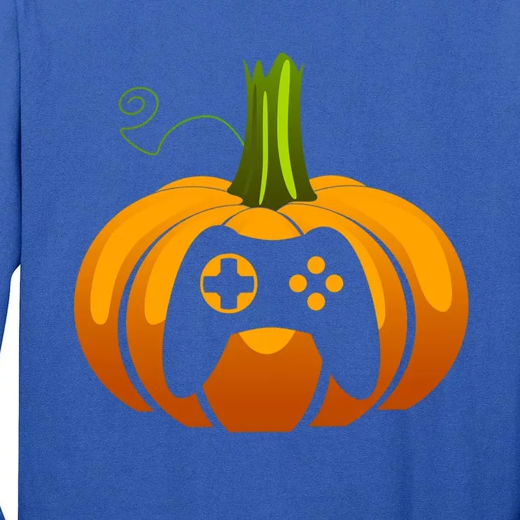 Video Game Controller Pumpkin Thanksgiving Gaming Lover Gift Tall Long Sleeve T-Shirt