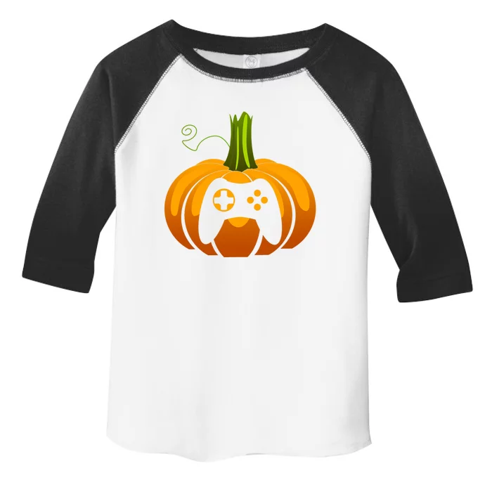 Video Game Controller Pumpkin Thanksgiving Gaming Lover Gift Toddler Fine Jersey T-Shirt