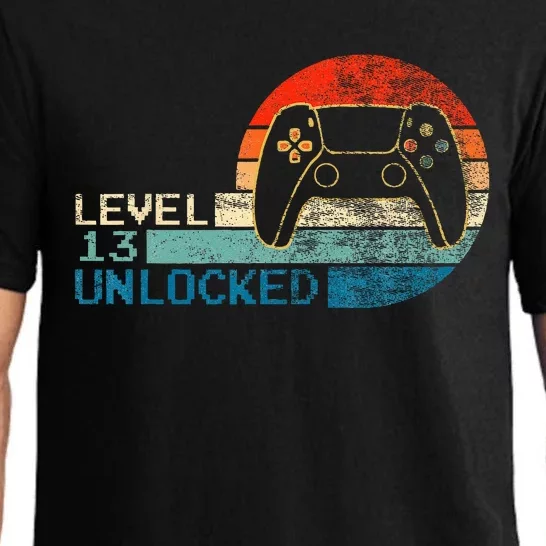 Video Game Controller Unlocked Level 13 Birthday Boy Pajama Set