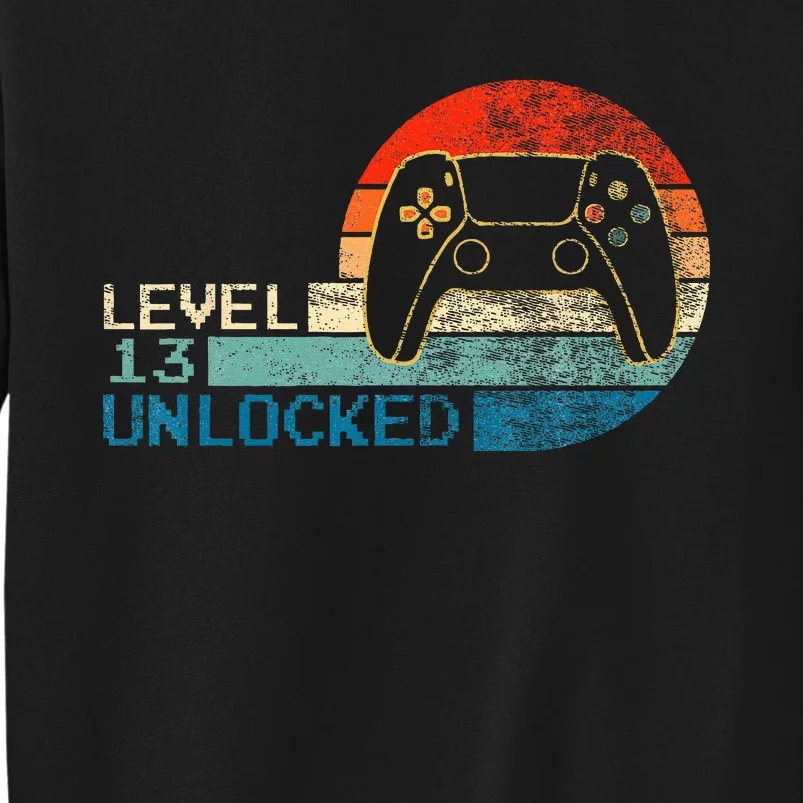 Video Game Controller Unlocked Level 13 Birthday Boy Tall Sweatshirt