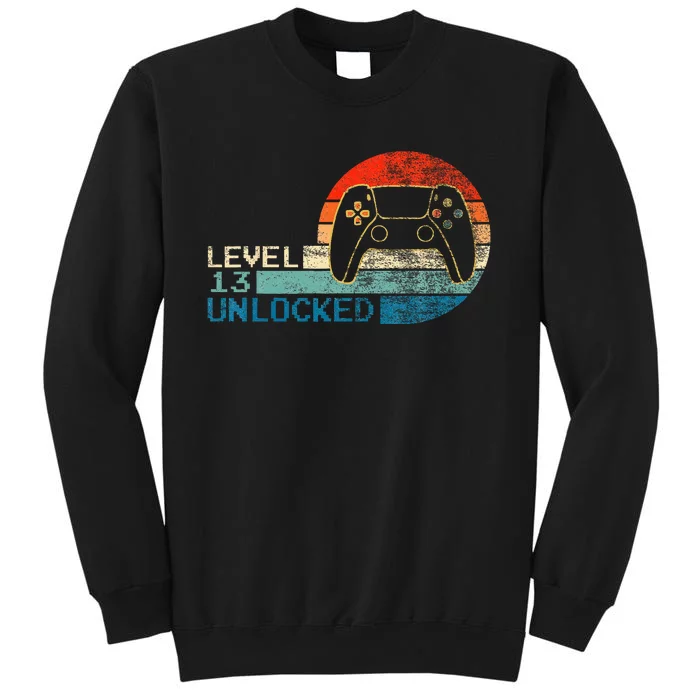 Video Game Controller Unlocked Level 13 Birthday Boy Tall Sweatshirt