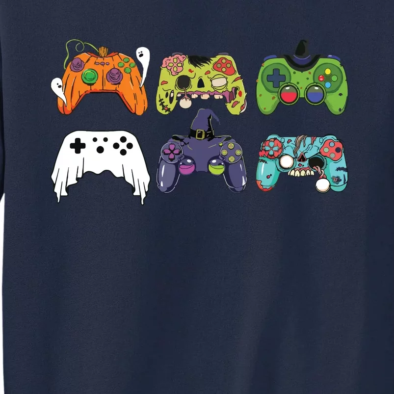 Video Gaming Controllers Game Halloween Funny Gamer Boy Tall Sweatshirt