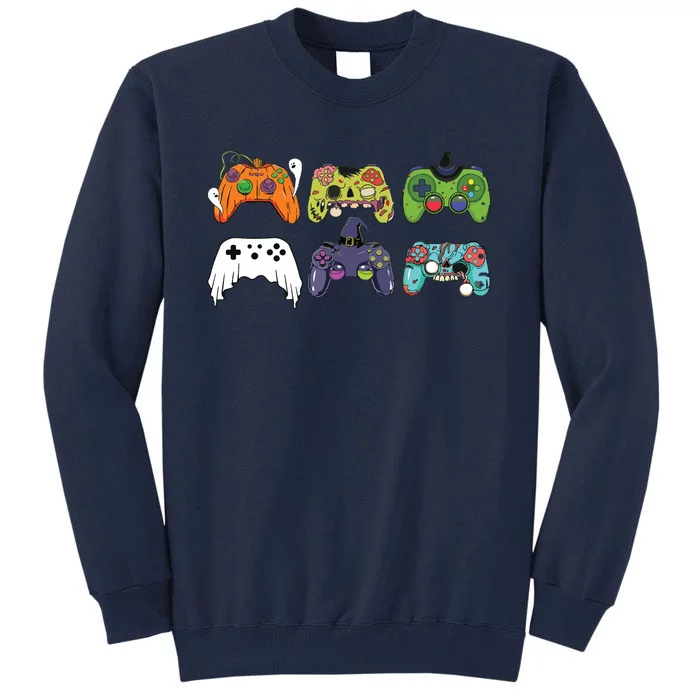 Video Gaming Controllers Game Halloween Funny Gamer Boy Tall Sweatshirt