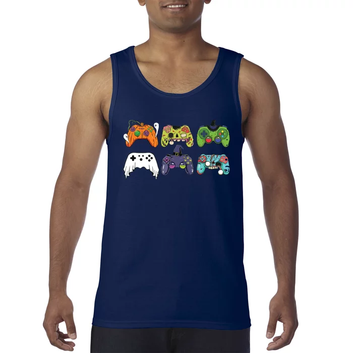 Video Gaming Controllers Game Halloween Funny Gamer Boy Tank Top