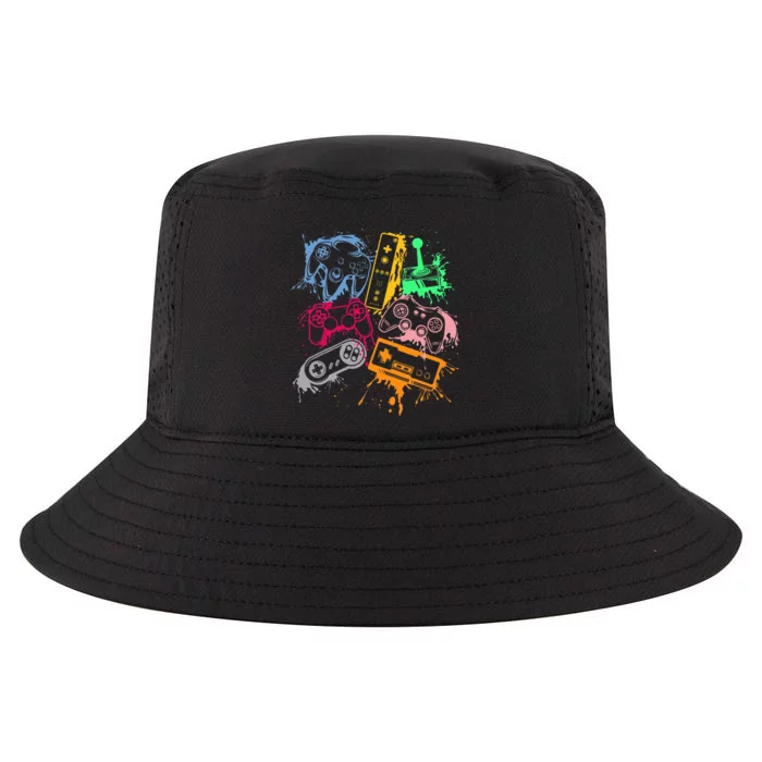 Video Game Console Controllers Retro 80's 90's Arcade Gamer Cool Comfort Performance Bucket Hat