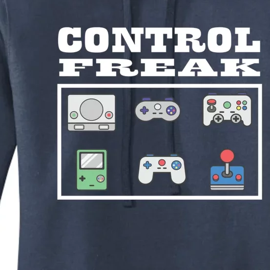 Video Game Control Freak Funny Gaming Gift Women's Pullover Hoodie