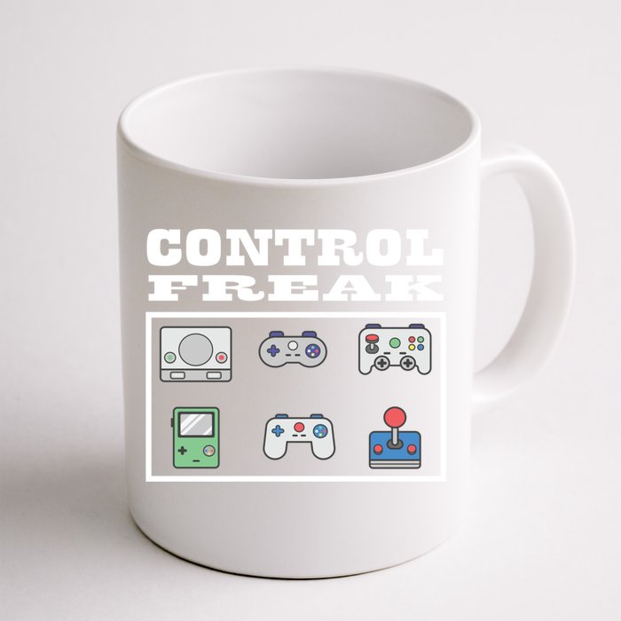 Video Game Control Freak Funny Gaming Gift Front & Back Coffee Mug