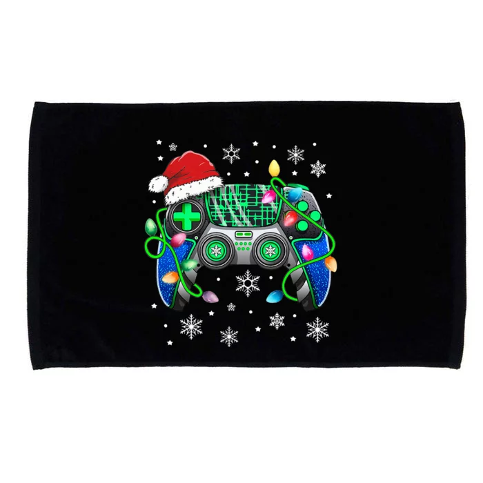 Video Game Controller Christmas Santa Hat Gamer Microfiber Hand Towel