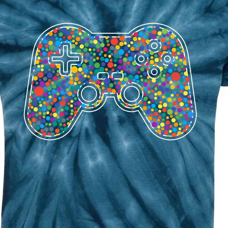 Video Game Controller Make Your Mark International Dot Day Kids Tie-Dye T-Shirt