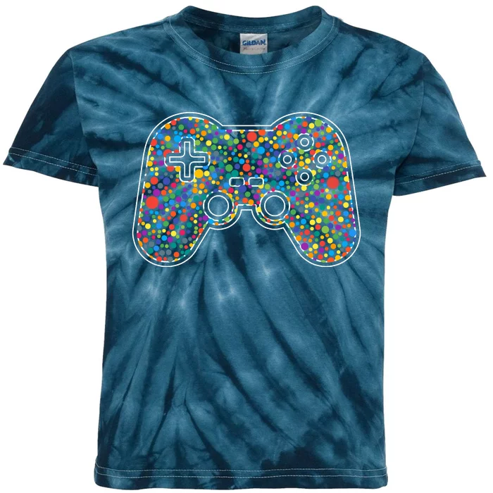 Video Game Controller Make Your Mark International Dot Day Kids Tie-Dye T-Shirt