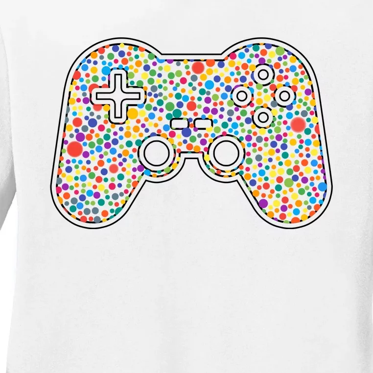 Video Game Controller Make Your Mark International Dot Day Ladies Long Sleeve Shirt