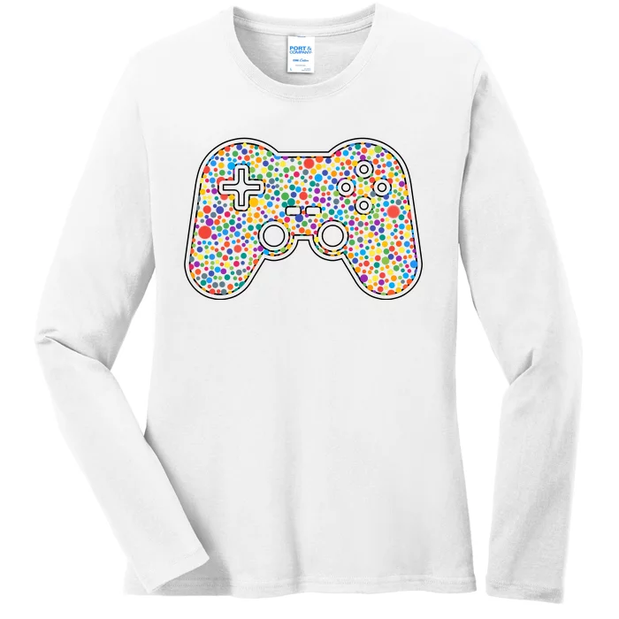 Video Game Controller Make Your Mark International Dot Day Ladies Long Sleeve Shirt