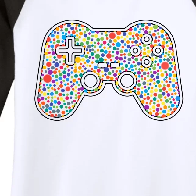 Video Game Controller Make Your Mark International Dot Day Women's Tri-Blend 3/4-Sleeve Raglan Shirt