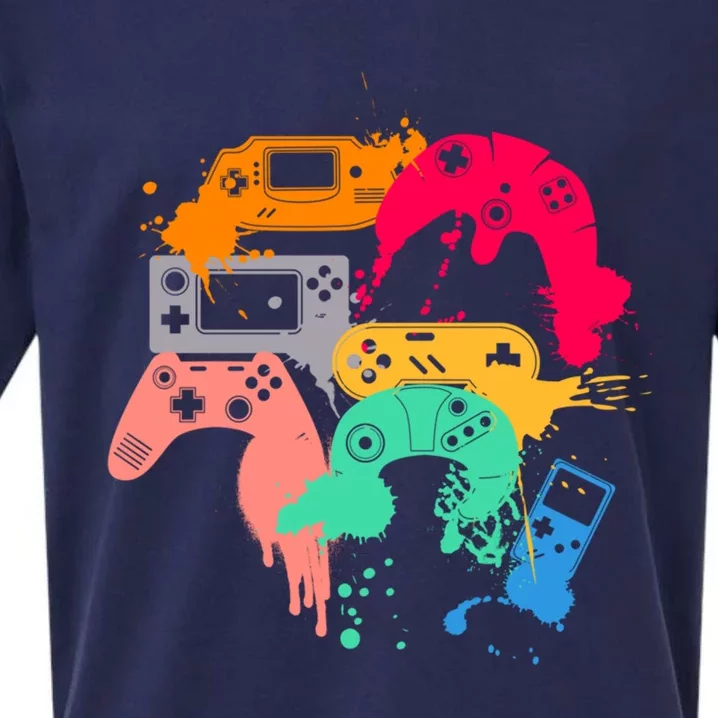 Video Game Controller We Control All Things For Gamers Funn Gift Sueded Cloud Jersey T-Shirt