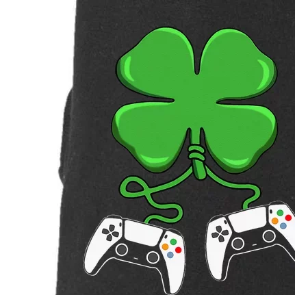 Video Game Controller Irish Gamer St Patricks Day Doggie 3-End Fleece Hoodie