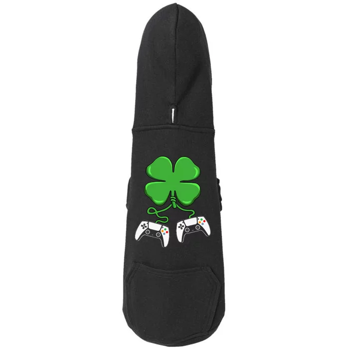 Video Game Controller Irish Gamer St Patricks Day Doggie 3-End Fleece Hoodie