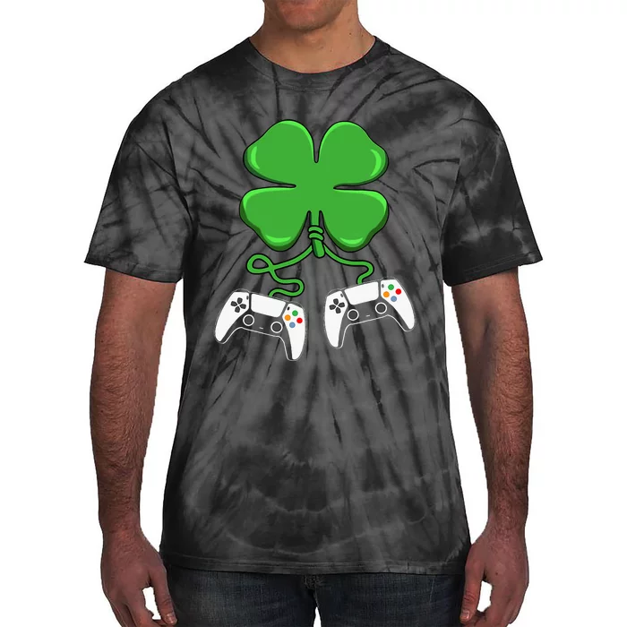 Video Game Controller Irish Gamer St Patricks Day Tie-Dye T-Shirt