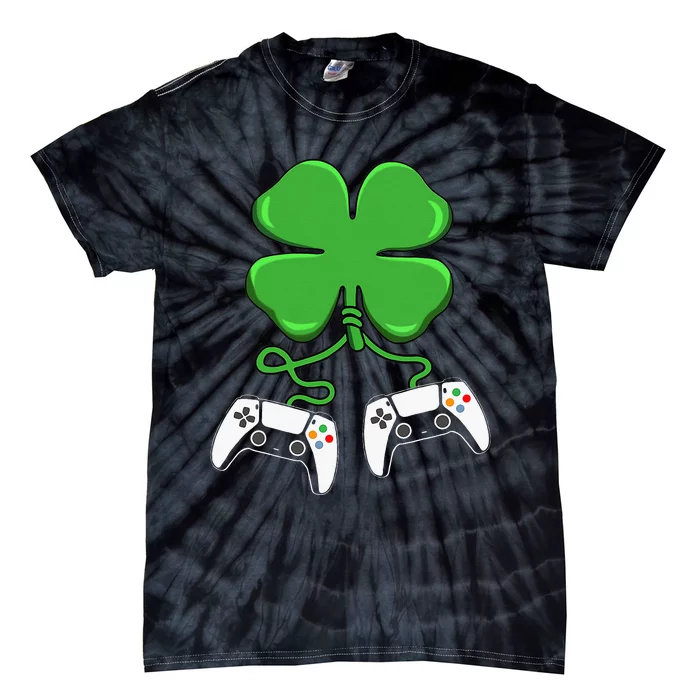 Video Game Controller Irish Gamer St Patricks Day Tie-Dye T-Shirt