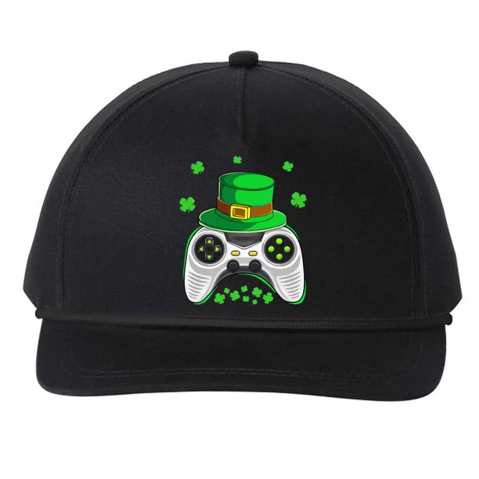 Video Game Controller Irish Gamer St Patricks Day Snapback Five-Panel Rope Hat