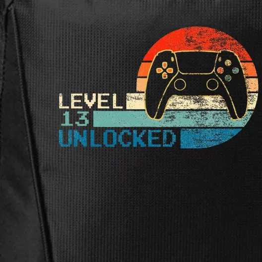 Video Game Controller Unlocked Level 13 Birthday Boy City Backpack