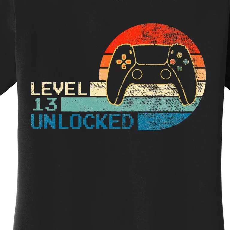 Video Game Controller Unlocked Level 13 Birthday Boy Women's T-Shirt