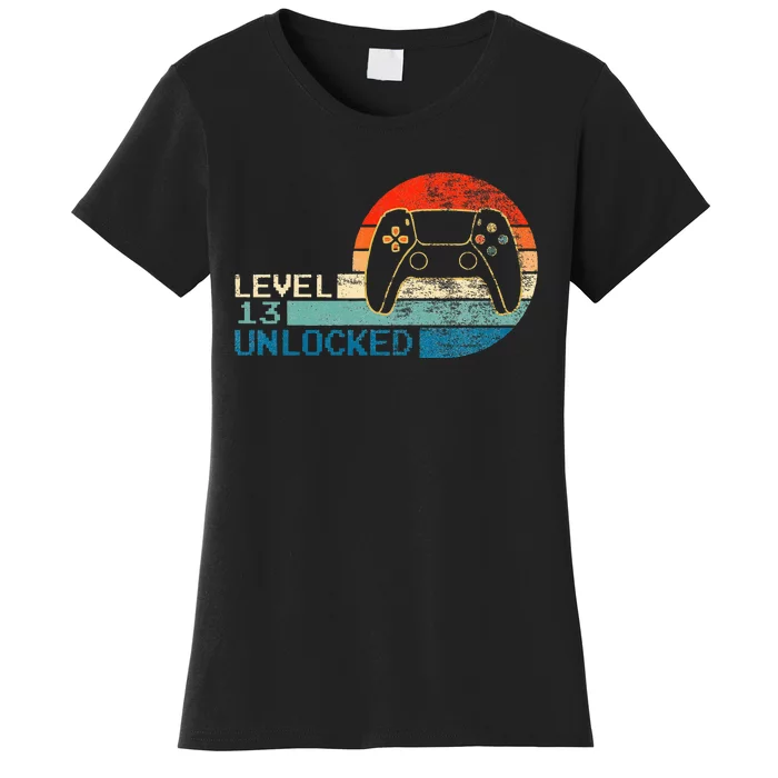 Video Game Controller Unlocked Level 13 Birthday Boy Women's T-Shirt