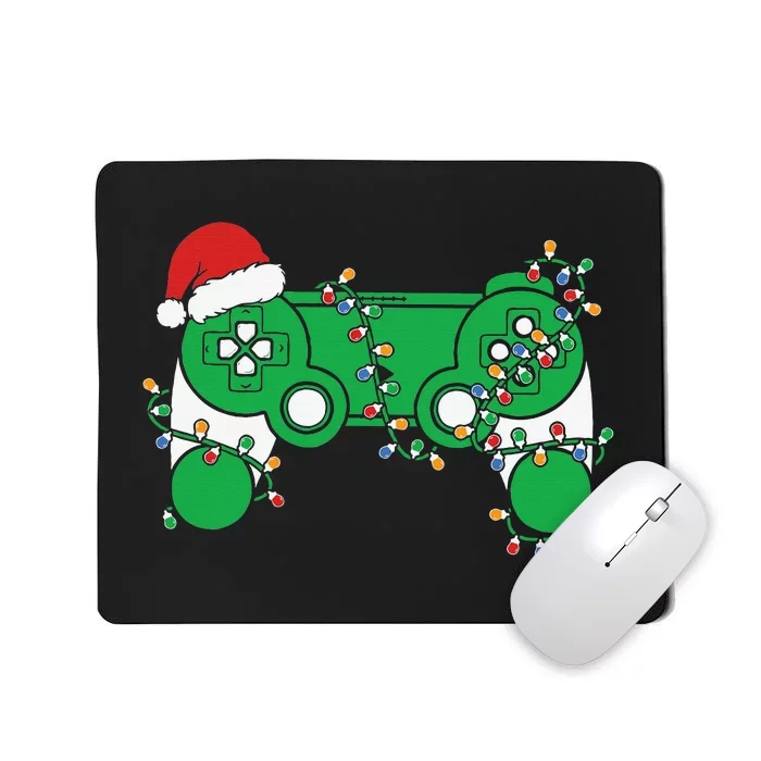 Video Game Controller Christmas Santa Hat Gamer Mousepad