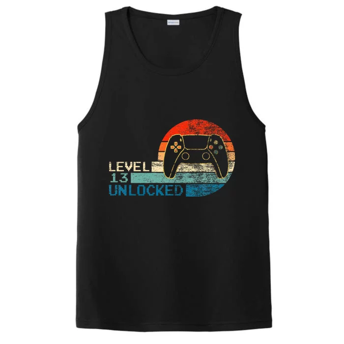 Video Game Controller Unlocked Level 13 Birthday Performance Tank