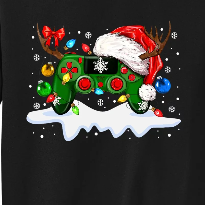 Video Game Controller Christmas Santa Hat Gamer Sweatshirt