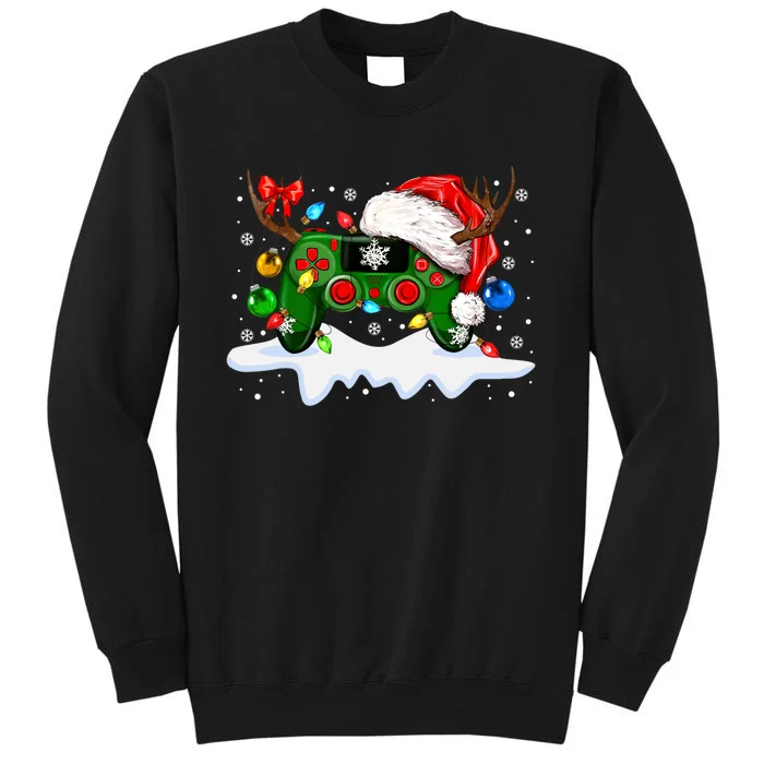 Video Game Controller Christmas Santa Hat Gamer Sweatshirt